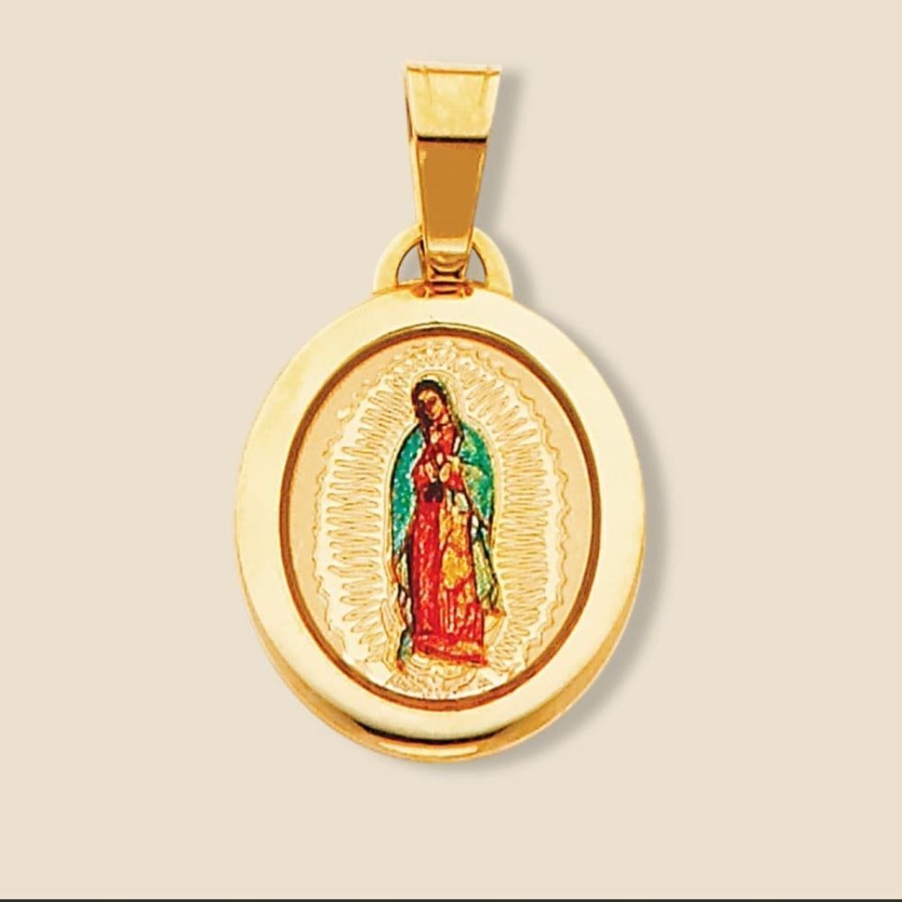 Guadalupe Virgin Mary 14k Solid Gold Pendant | perfect gift | faith | Guadalupe